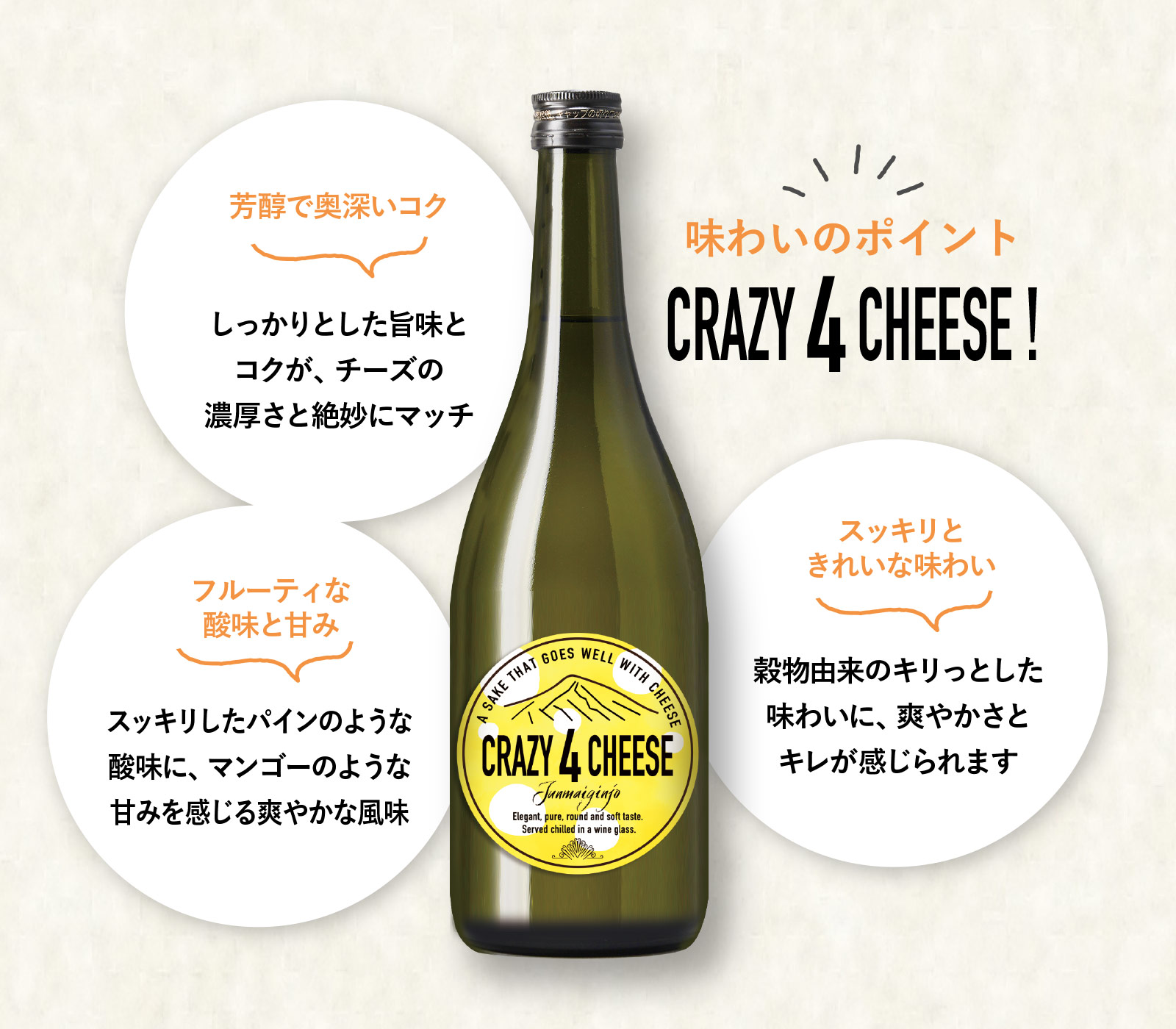 CRAZY 4 CHEESE」クレイジーフォーチーズ 720ml