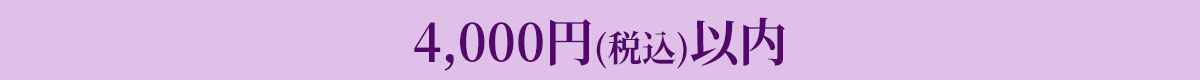 4,000円(税込)以内