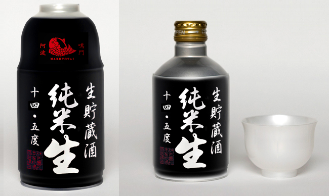 ナルトタイ 生貯蔵酒 純米生 300ml(黒・ミニ缶)