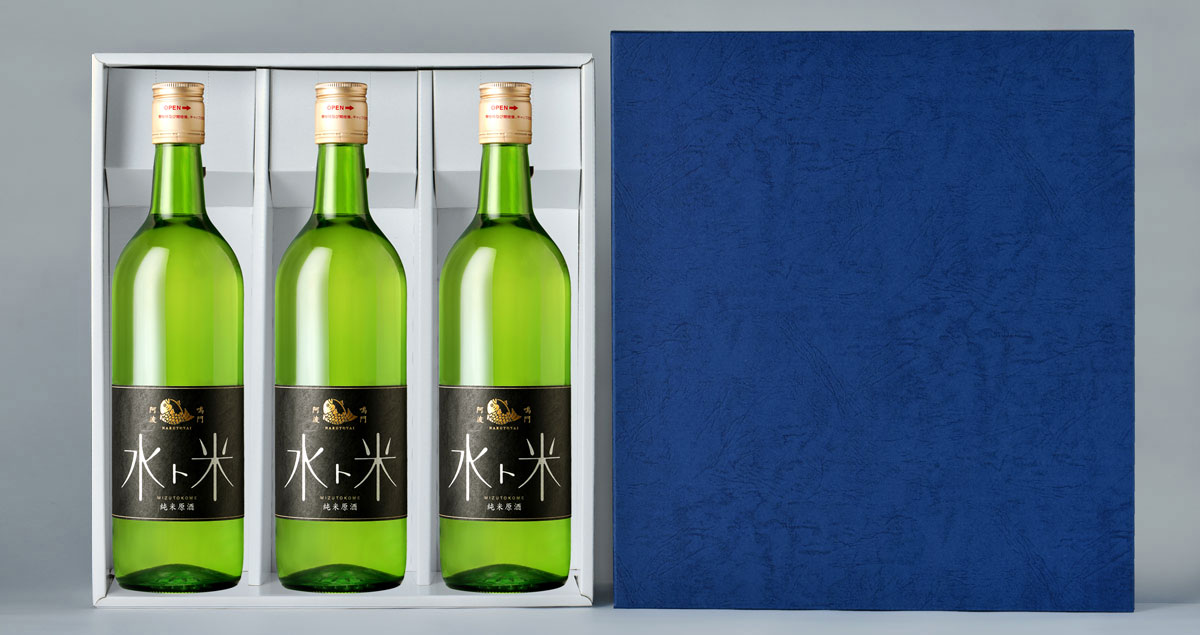 【全米日本酒歓評会2018 金賞受賞】ナルトタイ 純米原酒 水ト米 720ml 3本＜化粧箱入り＞