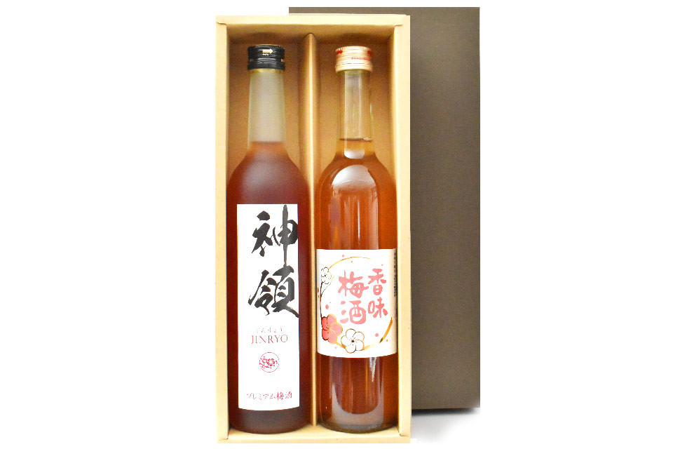 鳴門鯛の梅酒 2本ギフトセット［香味梅酒＆神領］