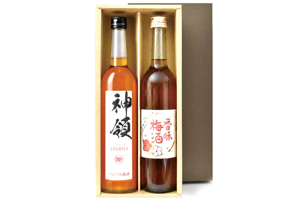 鳴門鯛の梅酒 2本ギフトセット［香味梅酒＆神領］