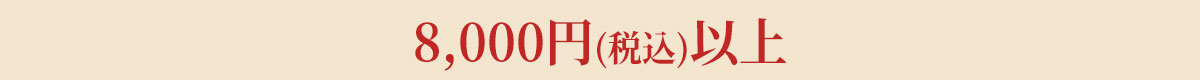 8,000円(税込)以上